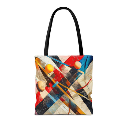 Vibrant Modernism Abstract Art Tote Bag Durable Polyester with Cotton Straps Available in 3 Sizes