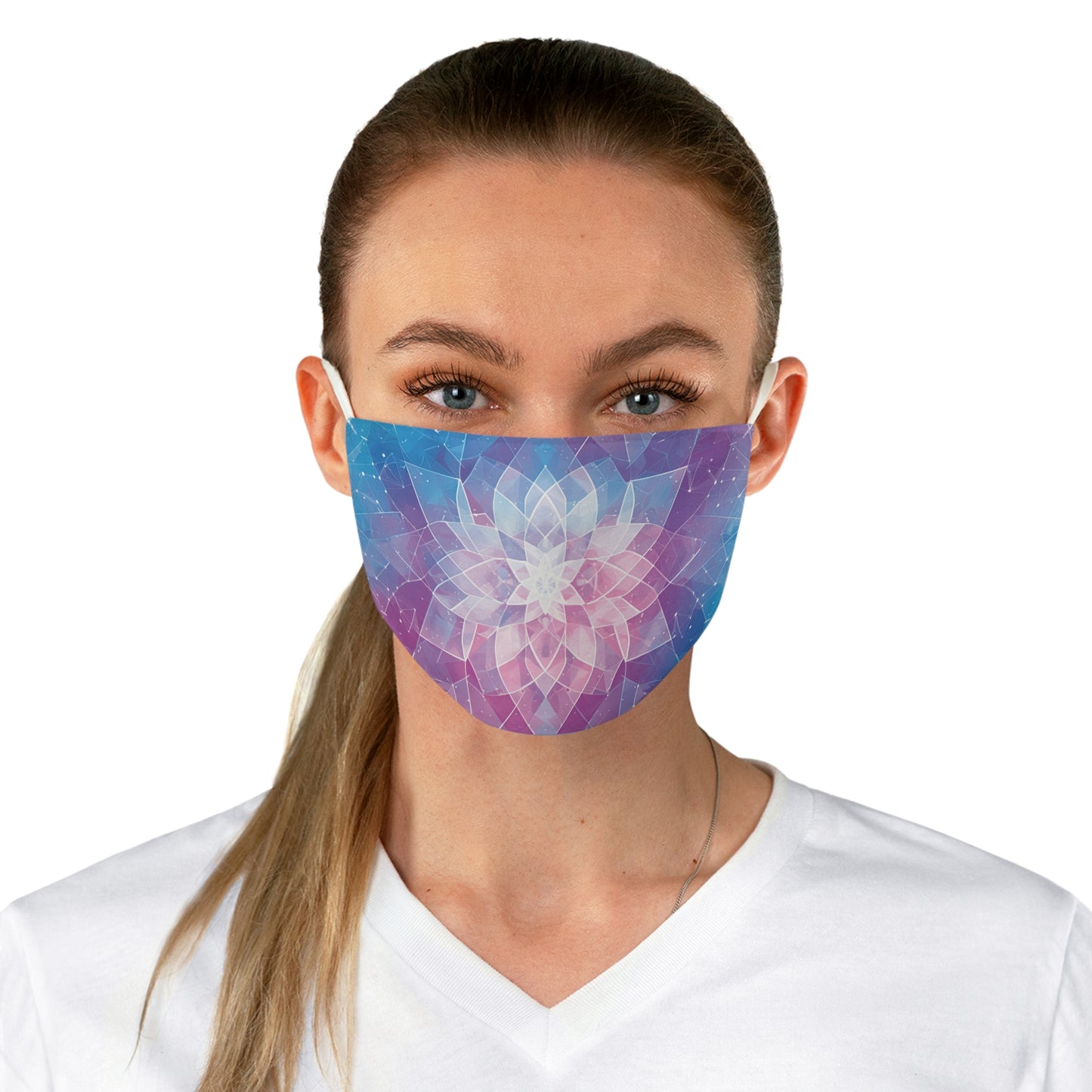 Colorful Geometric Mandala Flower Print Cloth Face Mask Adjustable and Comfortable Protection