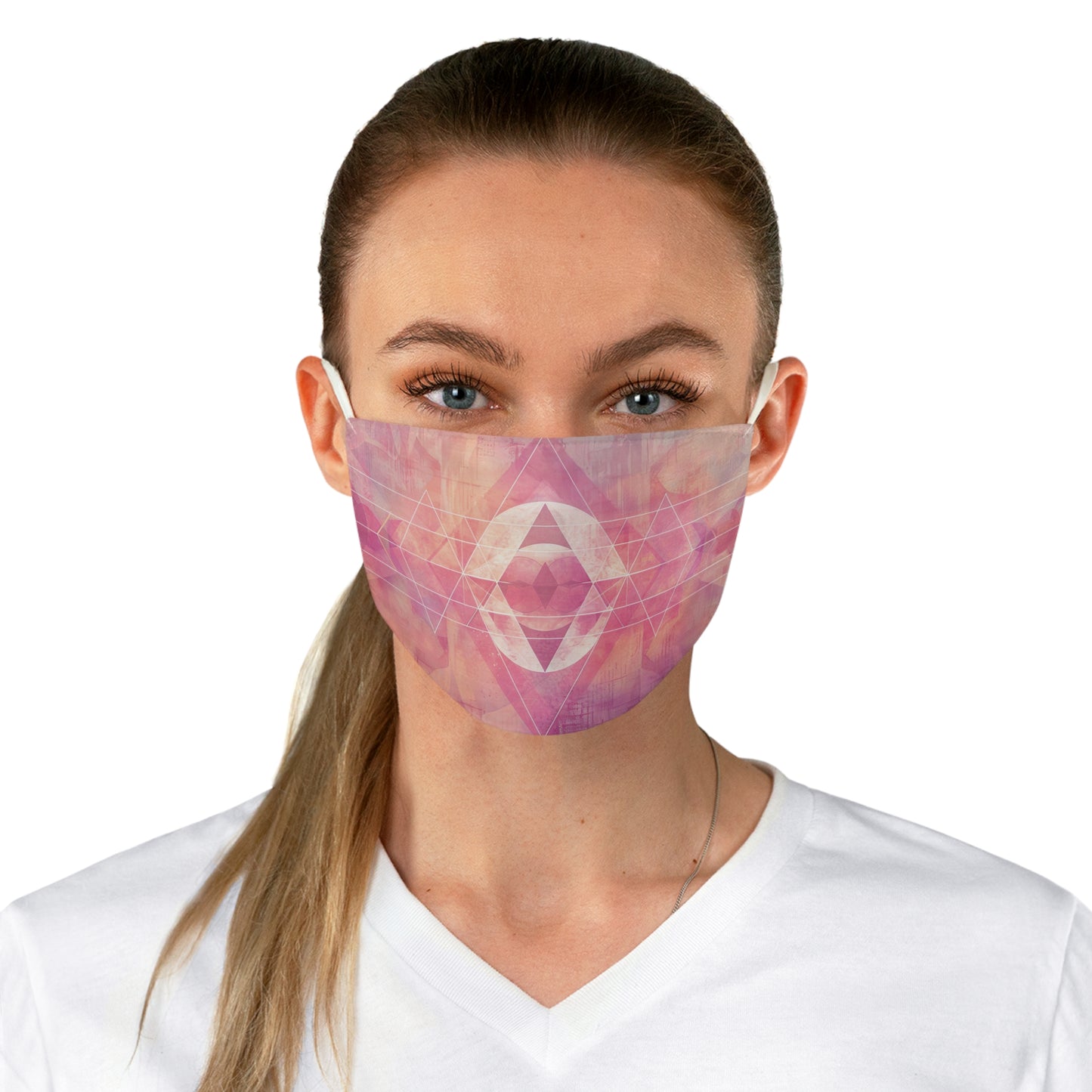 Colorful Geometric Pattern Print Cloth Face Mask Adjustable and Comfortable Protection