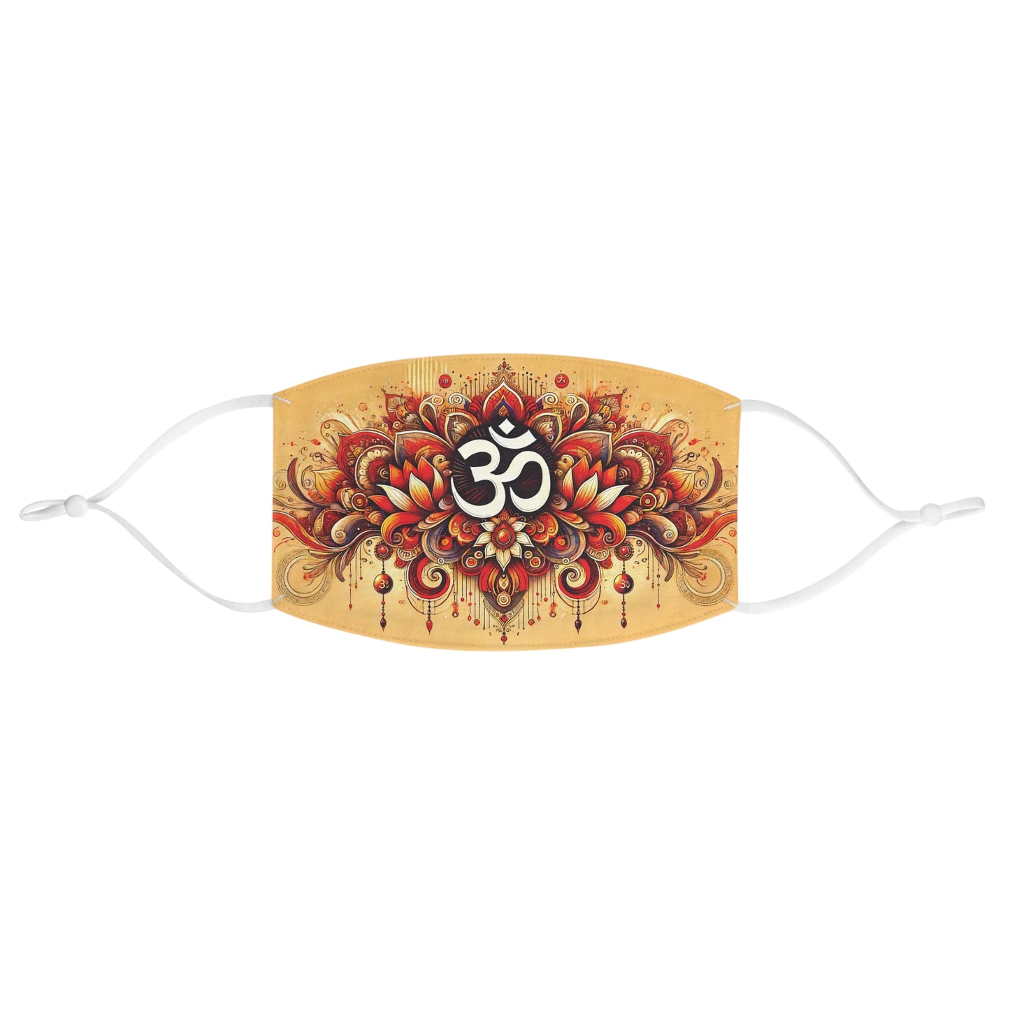 Vibrant Om Mandala Print Cloth Face Mask Adjustable and Comfortable Protection