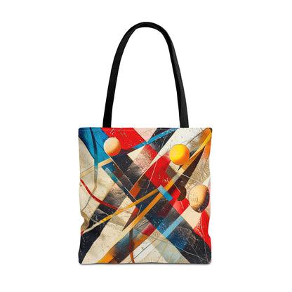 Vibrant Modernism Abstract Art Tote Bag Durable Polyester with Cotton Straps Available in 3 Sizes