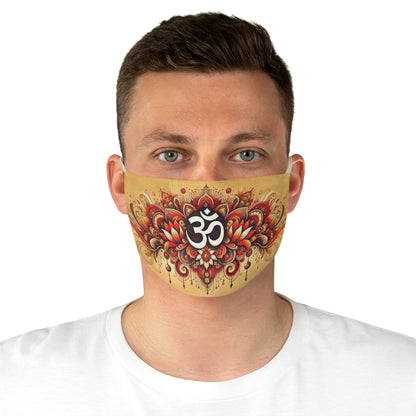 Vibrant Om Mandala Print Cloth Face Mask Adjustable and Comfortable Protection