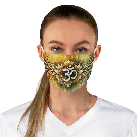 Vibrant Om Mandala Print Cloth Face Mask Adjustable and Comfortable Protection