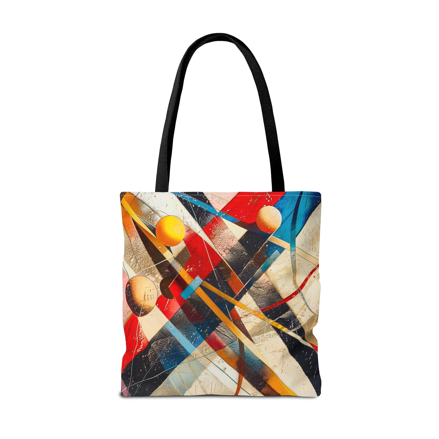 Vibrant Modernism Abstract Art Tote Bag Durable Polyester with Cotton Straps Available in 3 Sizes