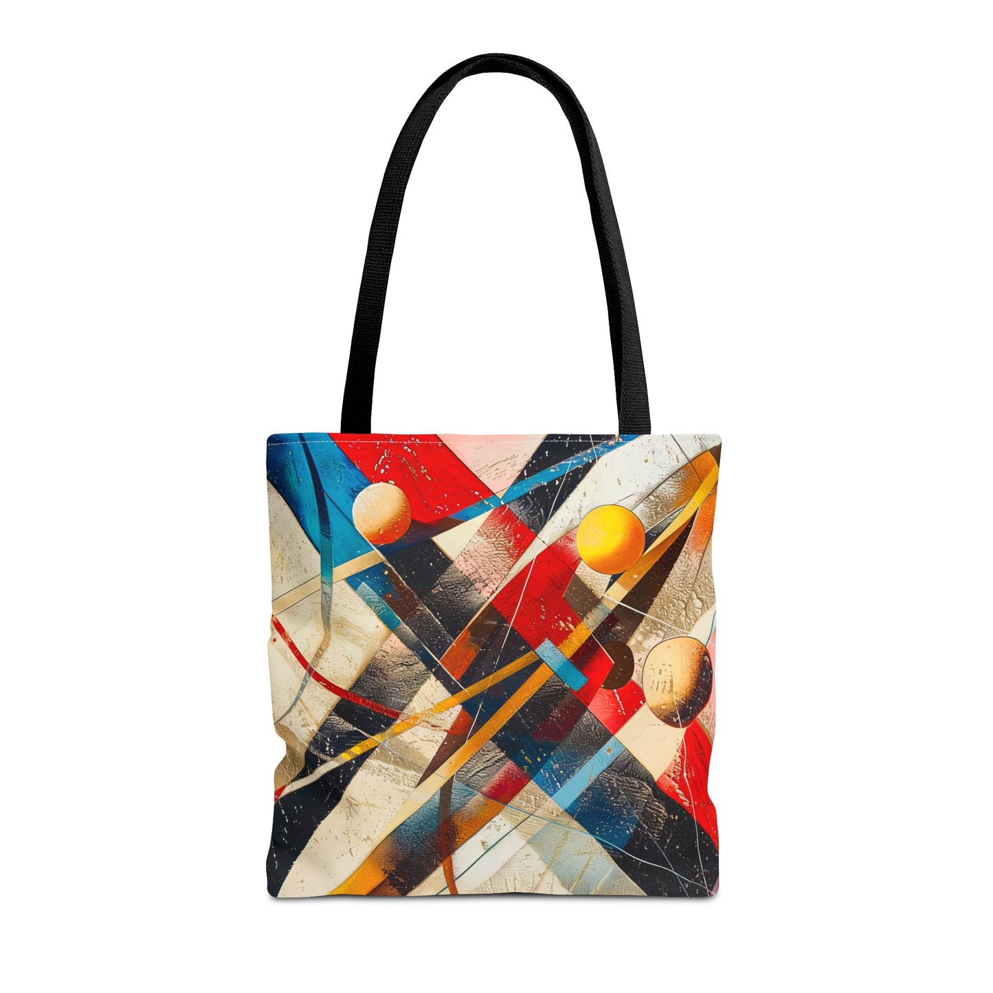 Vibrant Modernism Abstract Art Tote Bag Durable Polyester with Cotton Straps Available in 3 Sizes