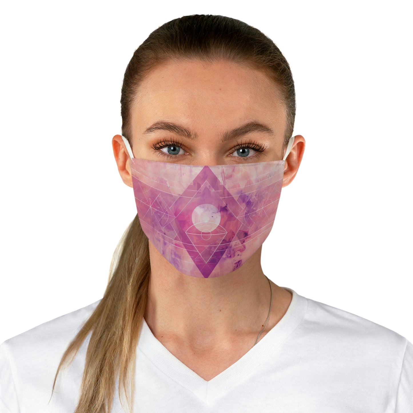 Colorful Geometric Pattern Print Cloth Face Mask Adjustable and Comfortable Protection