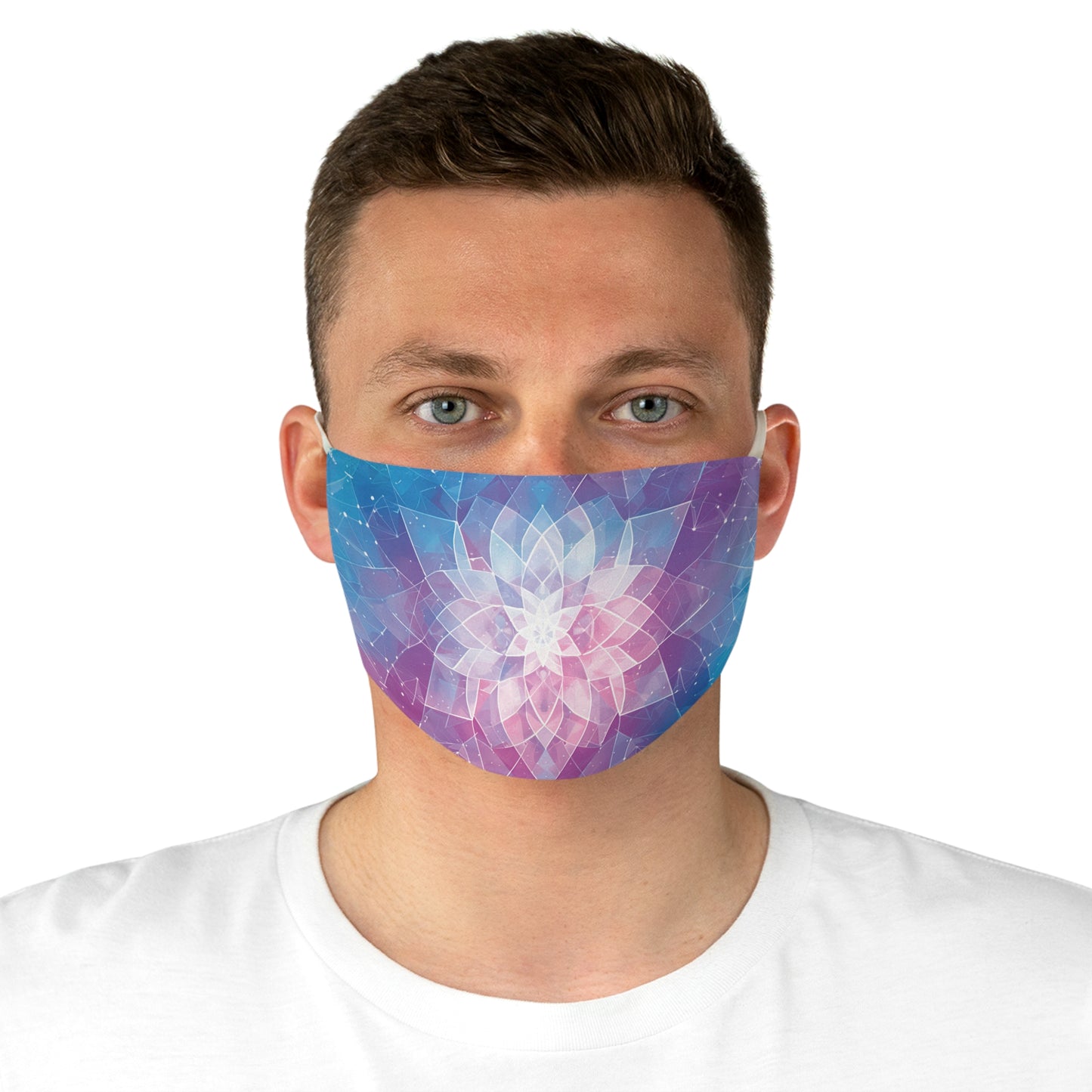 Colorful Geometric Mandala Flower Print Cloth Face Mask Adjustable and Comfortable Protection