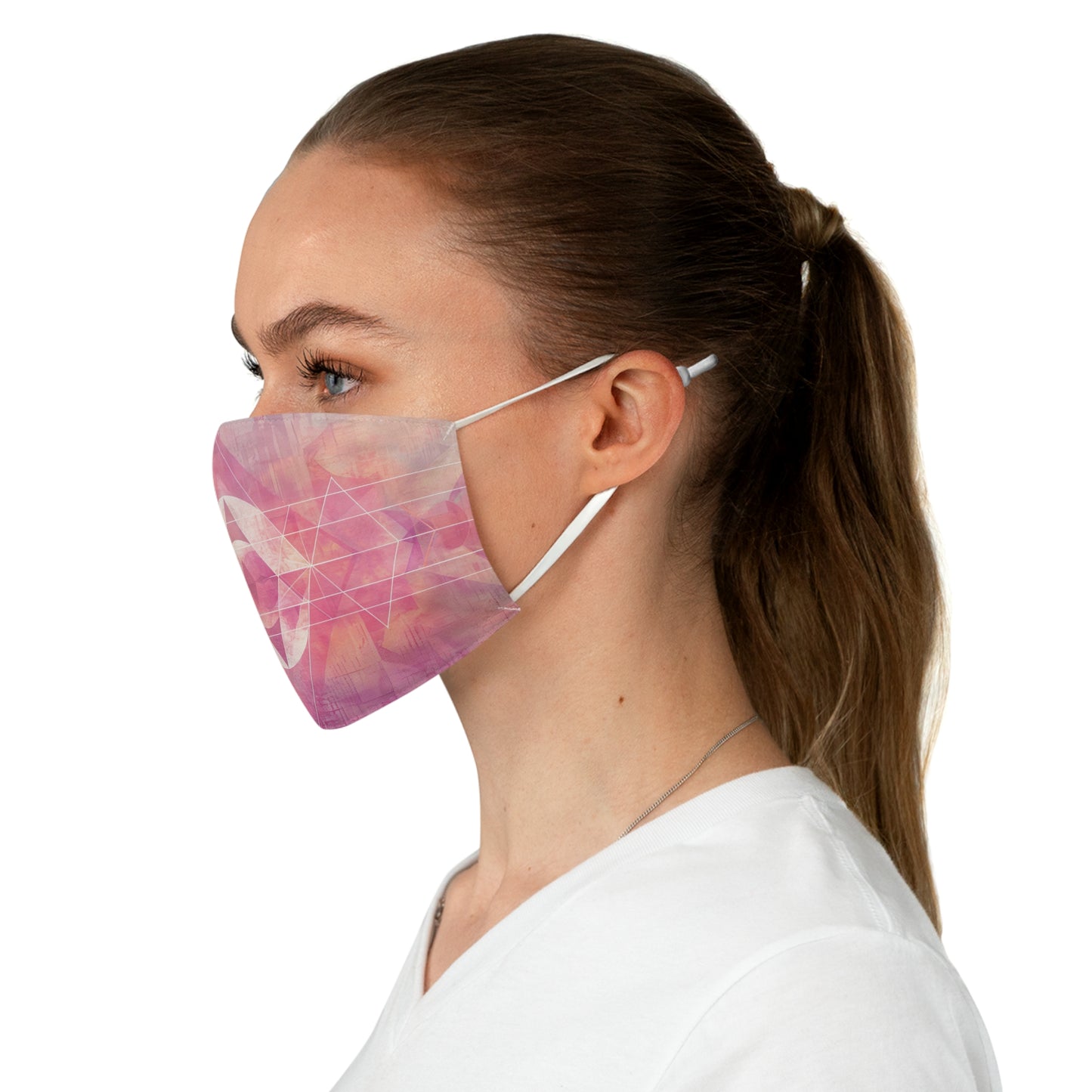 Colorful Geometric Pattern Print Cloth Face Mask Adjustable and Comfortable Protection