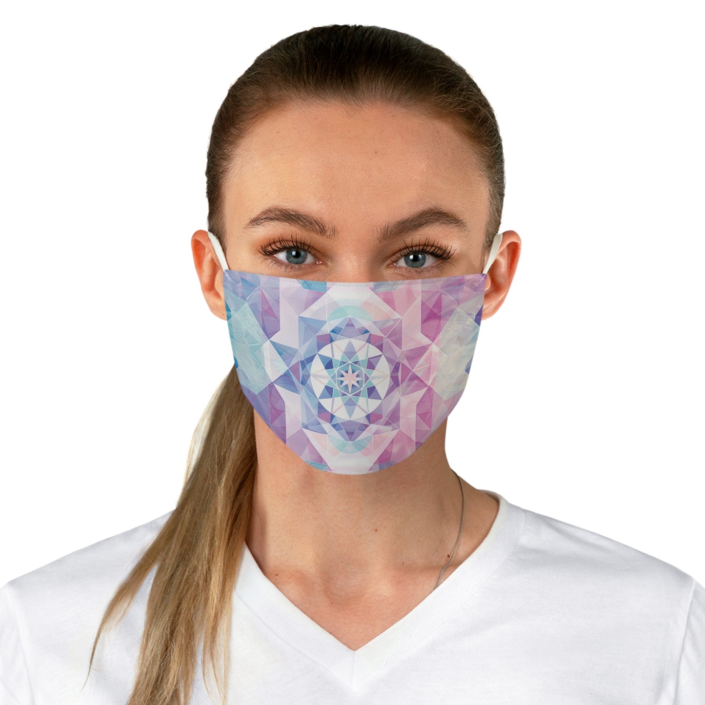 Colorful Geometric Mandala Flower Print Cloth Face Mask Adjustable and Comfortable Protection