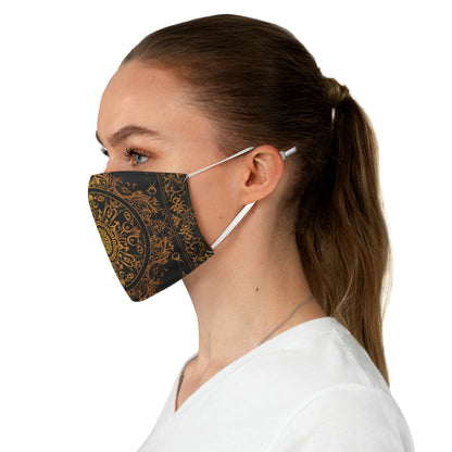 Elegant Gold Patterned Reusable Cloth Face Mask Adjustable and Comfortable Protection