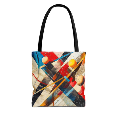 Vibrant Modernism Abstract Art Tote Bag Durable Polyester with Cotton Straps Available in 3 Sizes